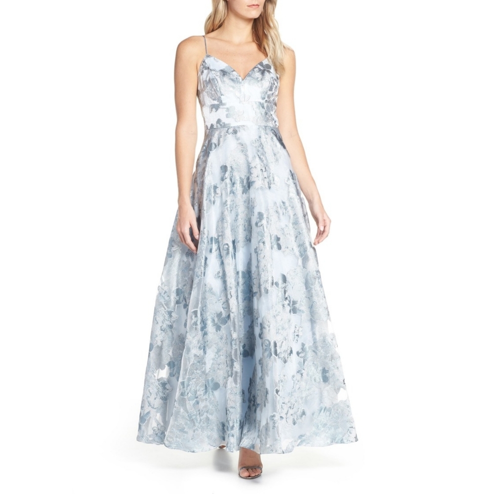 Eliza J Blue Spaghetti Strap Maxi Dress - Picture 2 of 8